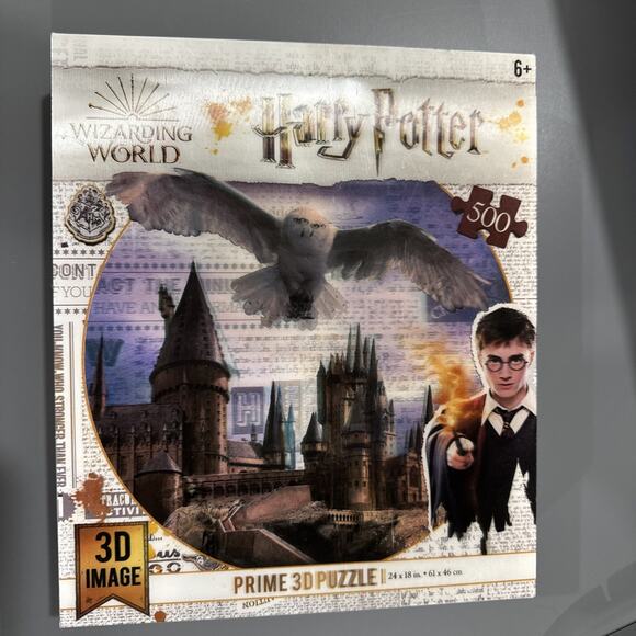Harry Potter Wizarding World Hogwarts & Hedwig 500 P Jigsaw Puzzle 3D INCOMPLETE - Picture 1 of 7